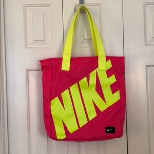 Nike Neon Nylon Tote Bag